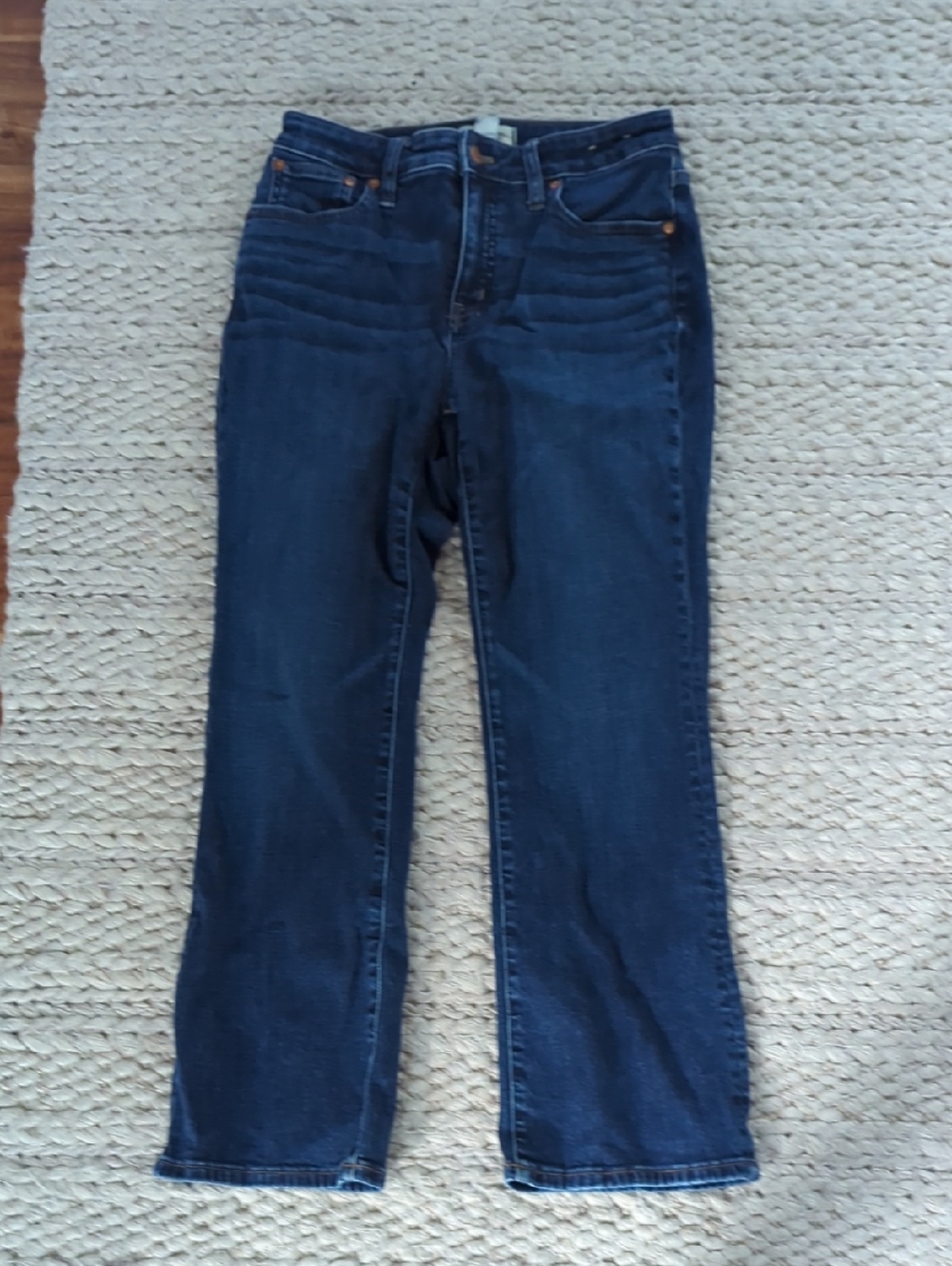 Madewell Dark Blue Straight-Leg Jeans